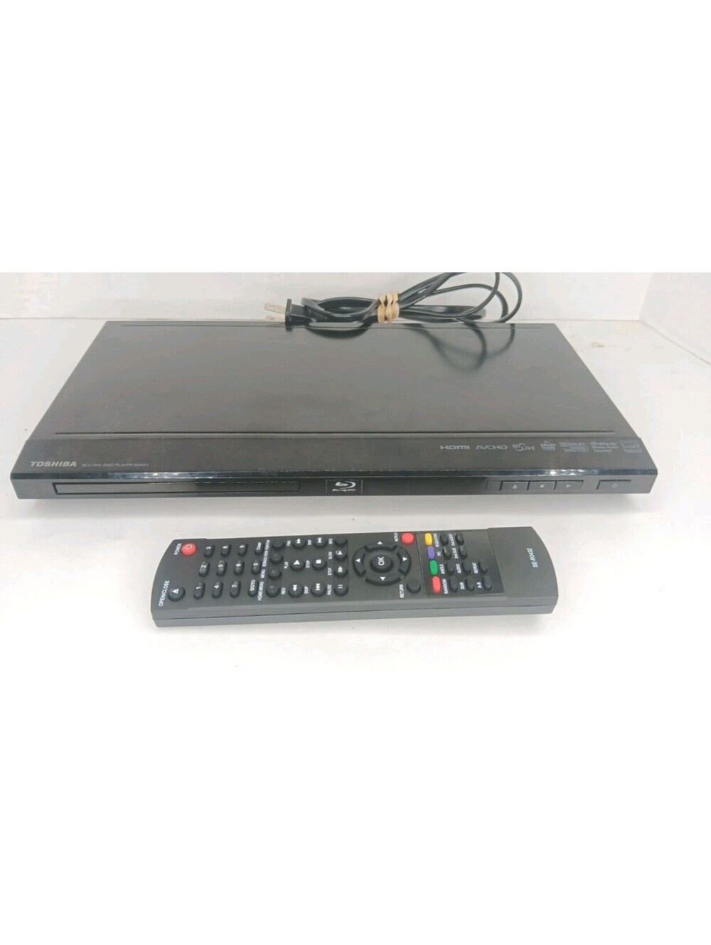 Toshiba BDK21KU Blu-Ray DVD CD Player   w/Remote Tested Works